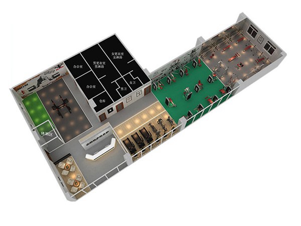 800平方健身房配置方案-广西kaiyun开云电竞健身器材有限公司