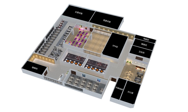 1700平方健身房配置方案-广西kaiyun开云电竞健身器材有限公司