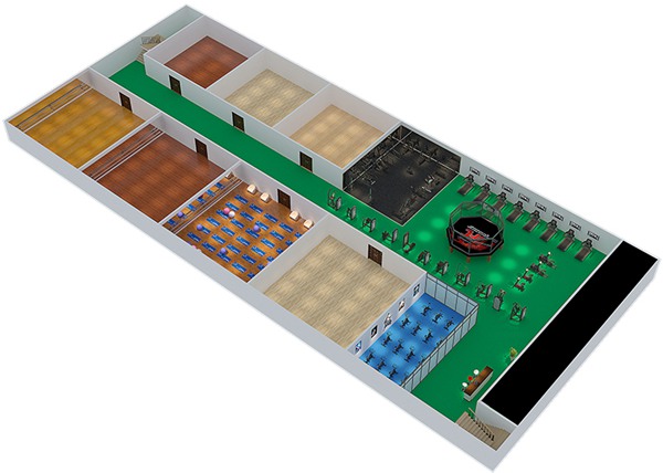 1800平方健身房配置方案-广西kaiyun开云电竞健身器材有限公司