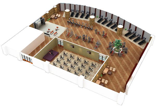 500平方健身房配置方案-广西kaiyun开云电竞健身器材有限公司