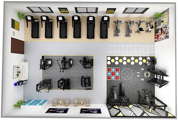 120平方健身房配置方案-广西kaiyun开云电竞健身器材有限公司